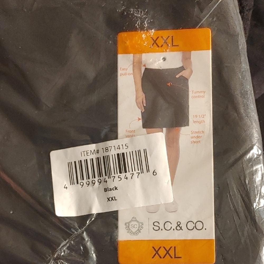 NWT S.C. & CO.‎ Women's Tummy Control Skort Black - Picture 9 of 9